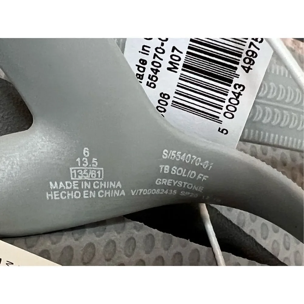 Old‎ Navy 564070-01 Grey Flip Flops Rubber Safety Back sz 6 NWT